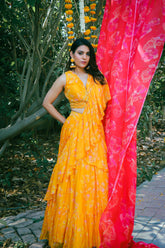 yellow dress for haldi function